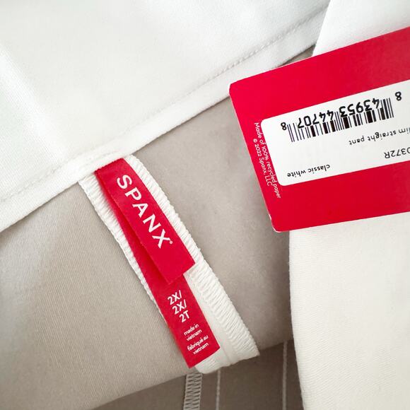 SPANX High Rise Slim Straight Pant White 2X - Picture 8 of 9